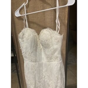 Alita Graham for Kleinfeld‎ Wedding Dress Ivory Lace Mermaid Bridal Gown Size 2